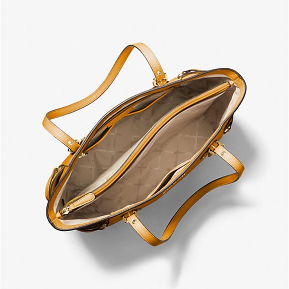 AUTHENTIC MICHAEL MICHAEL KORS Voyager Small Pebbled Leather Tote Bag - Picture 3 of 3